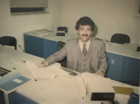 Paul working at his own company, Dynatax - ’83