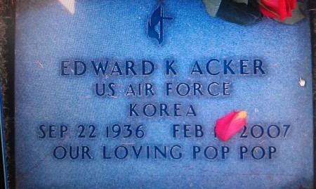 My dad's head stone