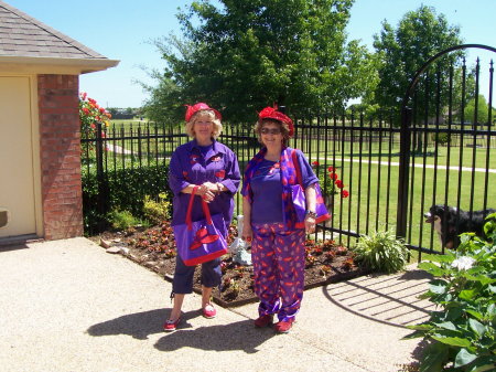 Lynn and Norma, dressed and ready to depart.