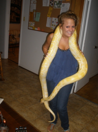 Brittany with snake!!!!