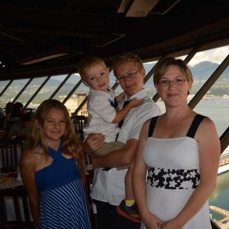 Me and me 3 kids at The Top of Vancouver Resta