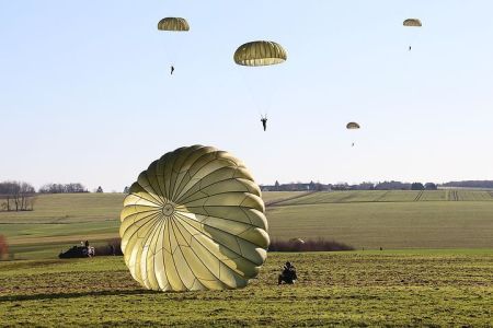 Parachuting In London, England