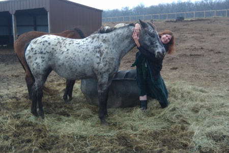 Hanging out with my mare Luna