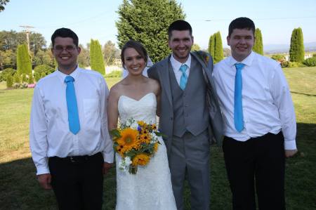 My 3 sons and one daughter in law.
