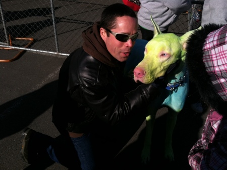 Me & "Sea- Dog"; Seattle Super Bowl parade.