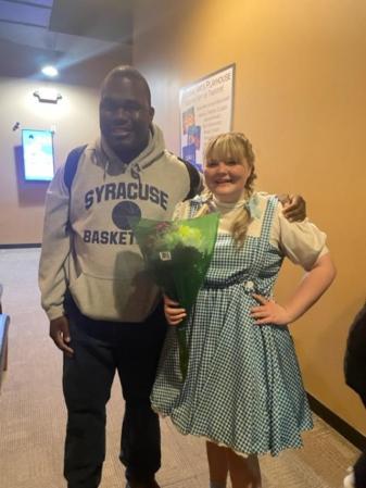 I SAW DOROTHY AT THE WIZARD OF OZ PLAY.