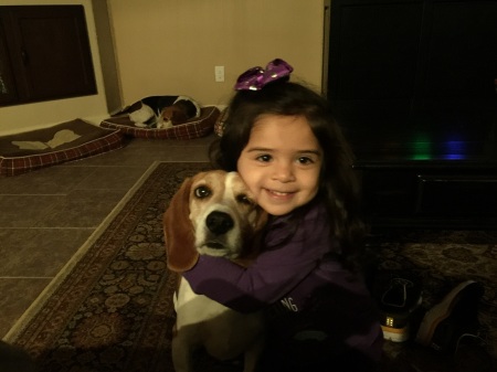 My baby girl Leah with her best bud Sheriff