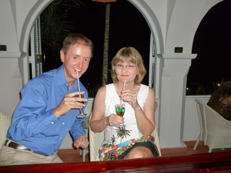 My husband & I on vacation in Jamaica.