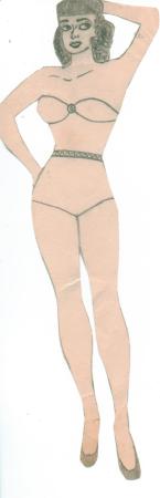 Paper doll, drawn by LD Watt  (Dad)