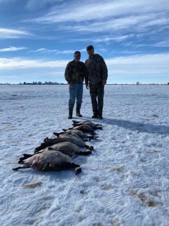 Grandson Luke (23) and me Goose hunt  2023