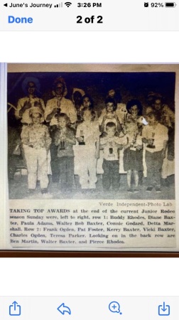 Verde Valley Junior Rodeo awards!