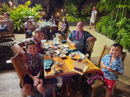 Grandsons & their parents on Maui