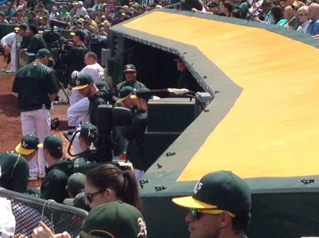 in te A's dugout