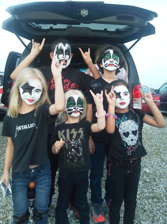 My daughter's & nephews & niece at KISS concer