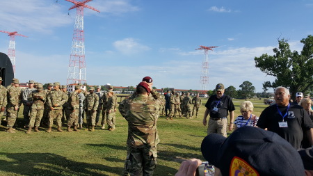 Graduation Day At Jump School, w/250 ft towers in background.