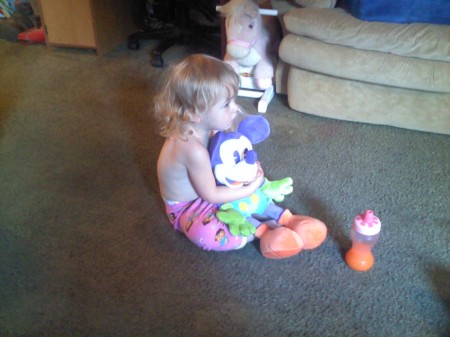 CarolAnne loves Mickey and Minnie