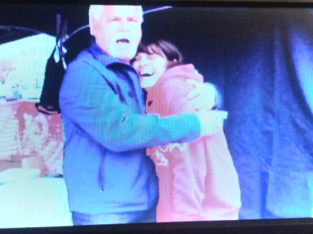 My wife and Al at the pep rally