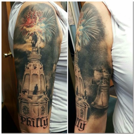 Tattoo sleeve of my home, PHILLY