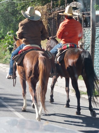 Cowboys in Tepeji del Rio in Mexico