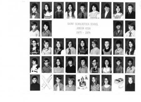 St Scholastica 1974 1975 8th Grade Class