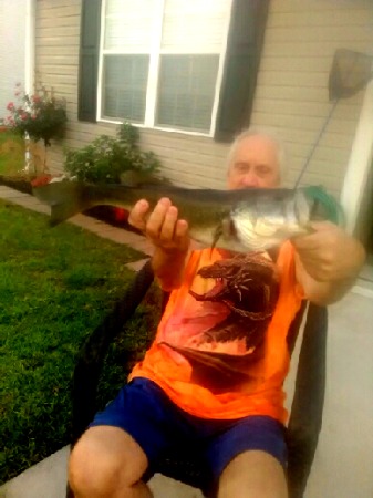 My BASS...caught on rib eye steak