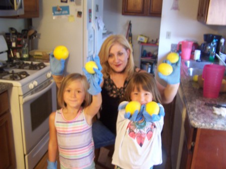 Making lemonade with my beautiful girls