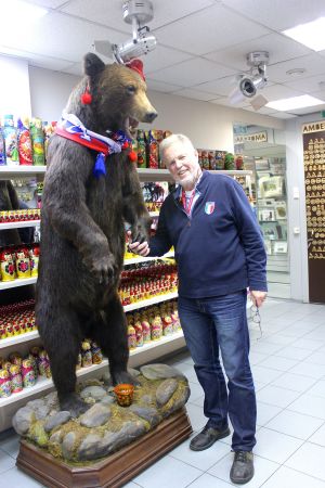 with the Russian Bear in St. Petersburg