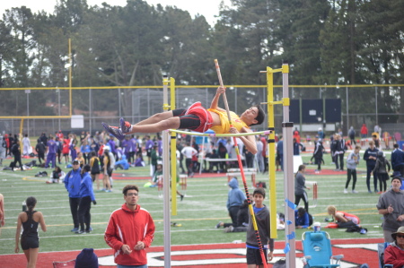 Son Clayton Pole Vaulting for Northgate