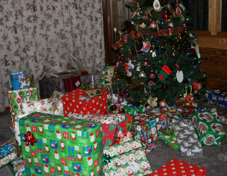 Christmas at our house, 2012. Santa came!