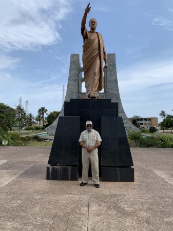 At the Kwame Nkruma Statue in Ghana, Africa