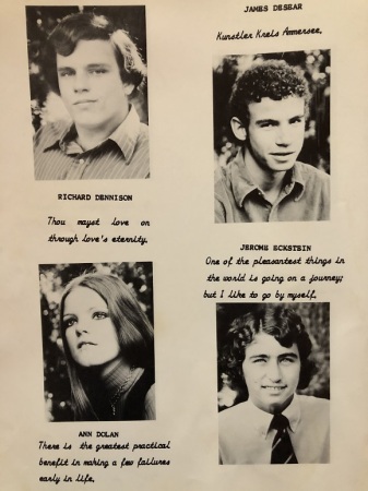 James Goethe's album, Prew School Yearbook 1970