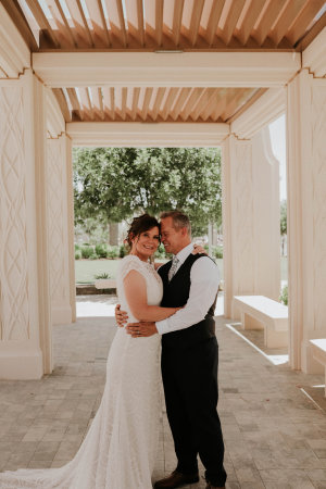 Me and My beautiful wife at the Gilbert Temple