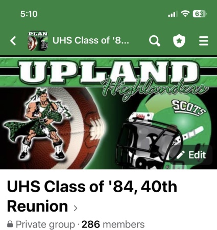 Upland High School 40th Reunion