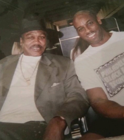 Me and Joe Frazier in philly airport in 2004.