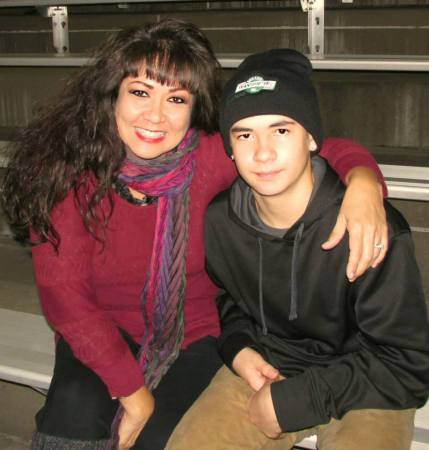 Football game with my son Brandon