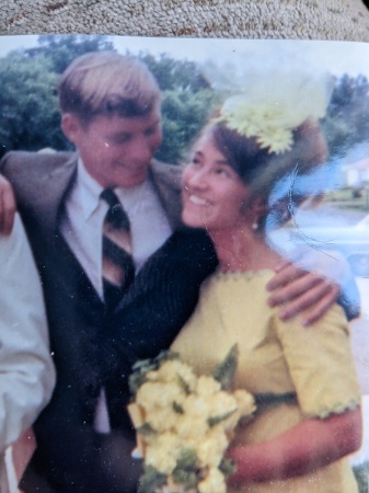 My fiance and I when she was bridesmaid(1968)