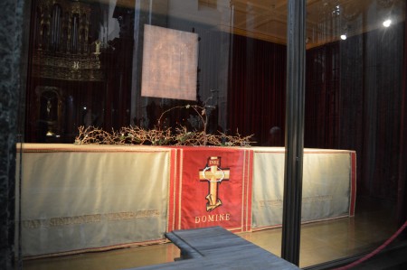 The Shroud of Turin is stored in the cathedral