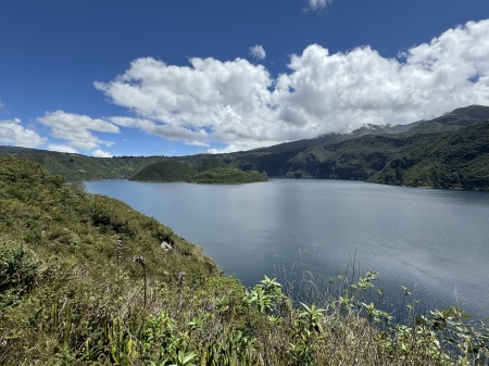 Volcano crater lake