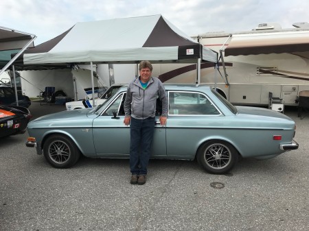 at Mosport with my 1972 Volvo 142E