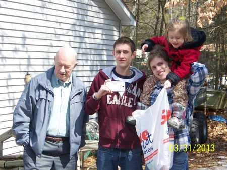 Dad, Joe, Noel and Sophie