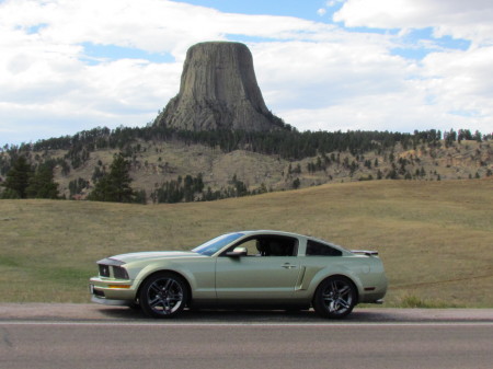 My 2006 Mustang at Devil's Tower