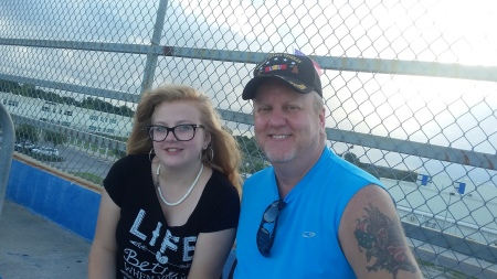 Alyssa and David highschool football game flor