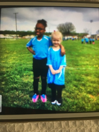 Grandaughter n her Soccer buddy🥰