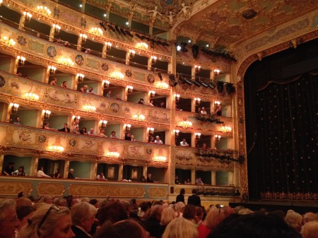 My very first opera, Tosca, at La Fenice