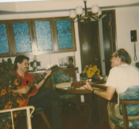 Dad and I strumming to the oldies