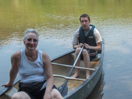 canoing on the river