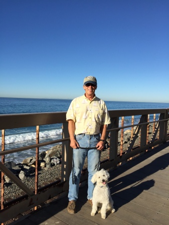 With Louie in San Clemente, Ca