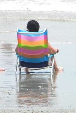 relaxing at the beach