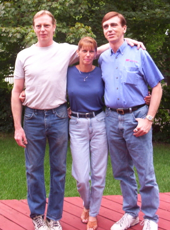 My brother Larry, sister Kathi and me in 2002