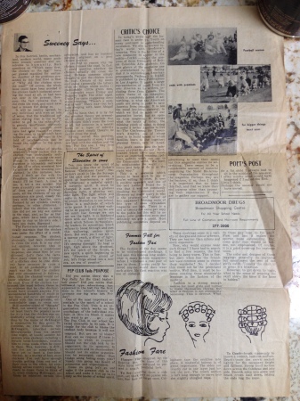 Brenda Mayall's album, Steveston High News Paper